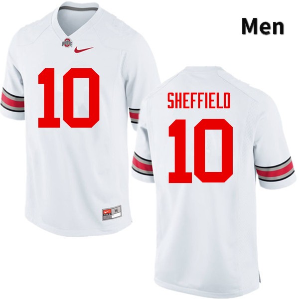 Ohio State Buckeyes Kendall Sheffield Men's #10 White Game Stitched College Football Jersey